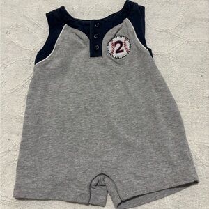 Baseball baby boy romper